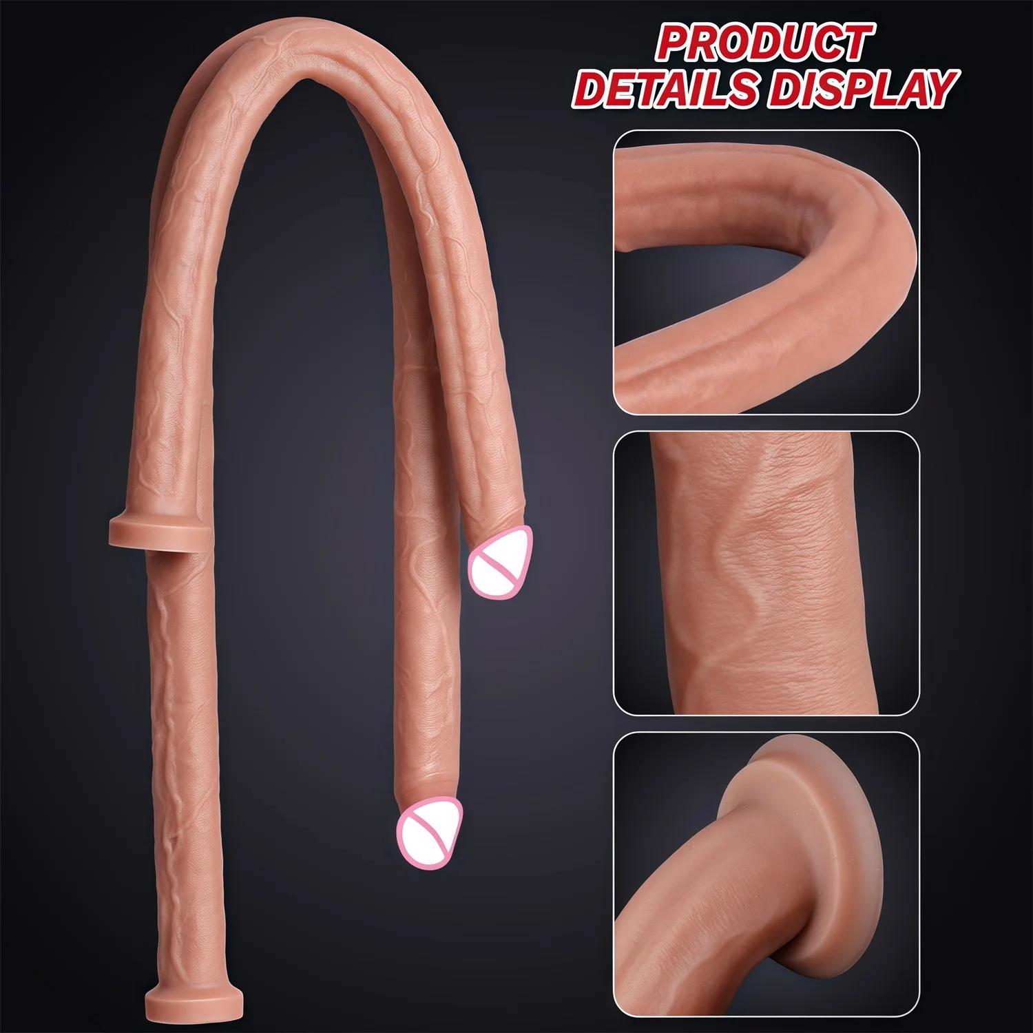 16.73 Inch Flesh Extra Long Dildo Women Realistic Sex Toys Soft Silicone Huge Dildo Strong Suction Cup Large Dildo for Women/Men - view 2