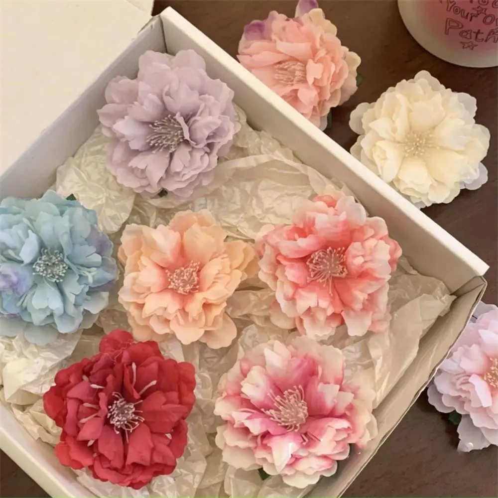 Tuch Blume Haar Clip Koreanischen Stil Böhmischen Stil Rose Haarnadel Entenschnabel Clip Meer Urlaub Kopfbedeckung Mädchen Haar Clip Urlaub