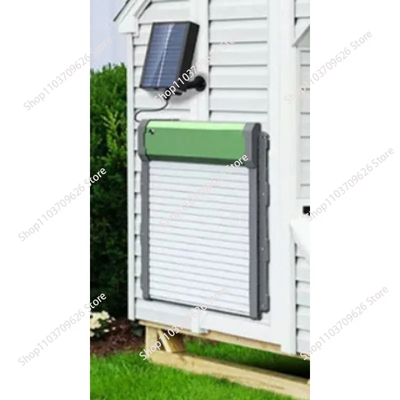 Solar Smart Coop Door | Auto  Sensing & Remote Control Roller Shutter for Poultry & Pets