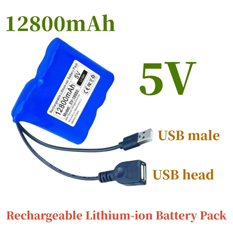 18650 Rechargeable Single Chip Microcomputer for 5V 6800mAh-12800mAh Lithium Battery Outdoor LED Lamp,USB Fan,Bluetooth Speaker