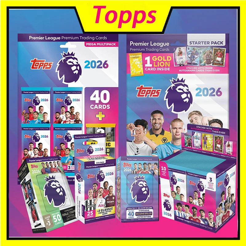 2026 Topps Premier League Debute Edition Football Collectible Card Box Star Card Pack