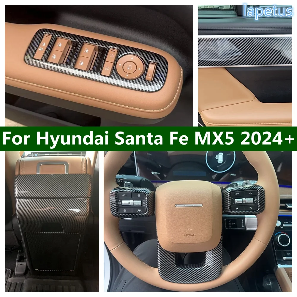 

Window Lift Button Steering Wheel Air Vent AC Outlet Door Sills Decoration Frame Cover Trim For Hyundai Santa Fe MX5 2024 2025