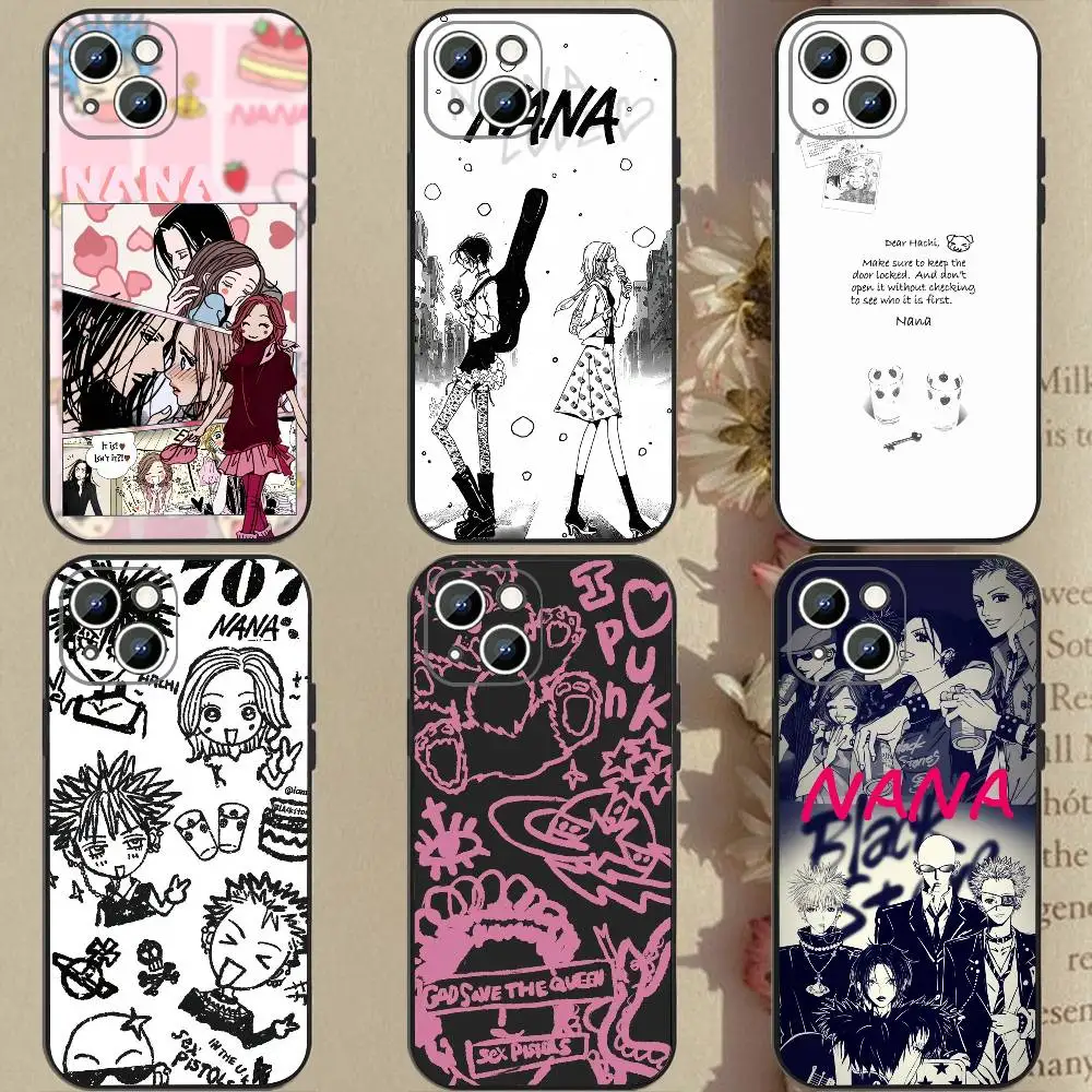 أنيمي كول نانا أوساكي خط جراب هاتف سيليكون لينة آيفون 17 الهواء 16 15 14 13 12 11 زائد برو ماكس زائد