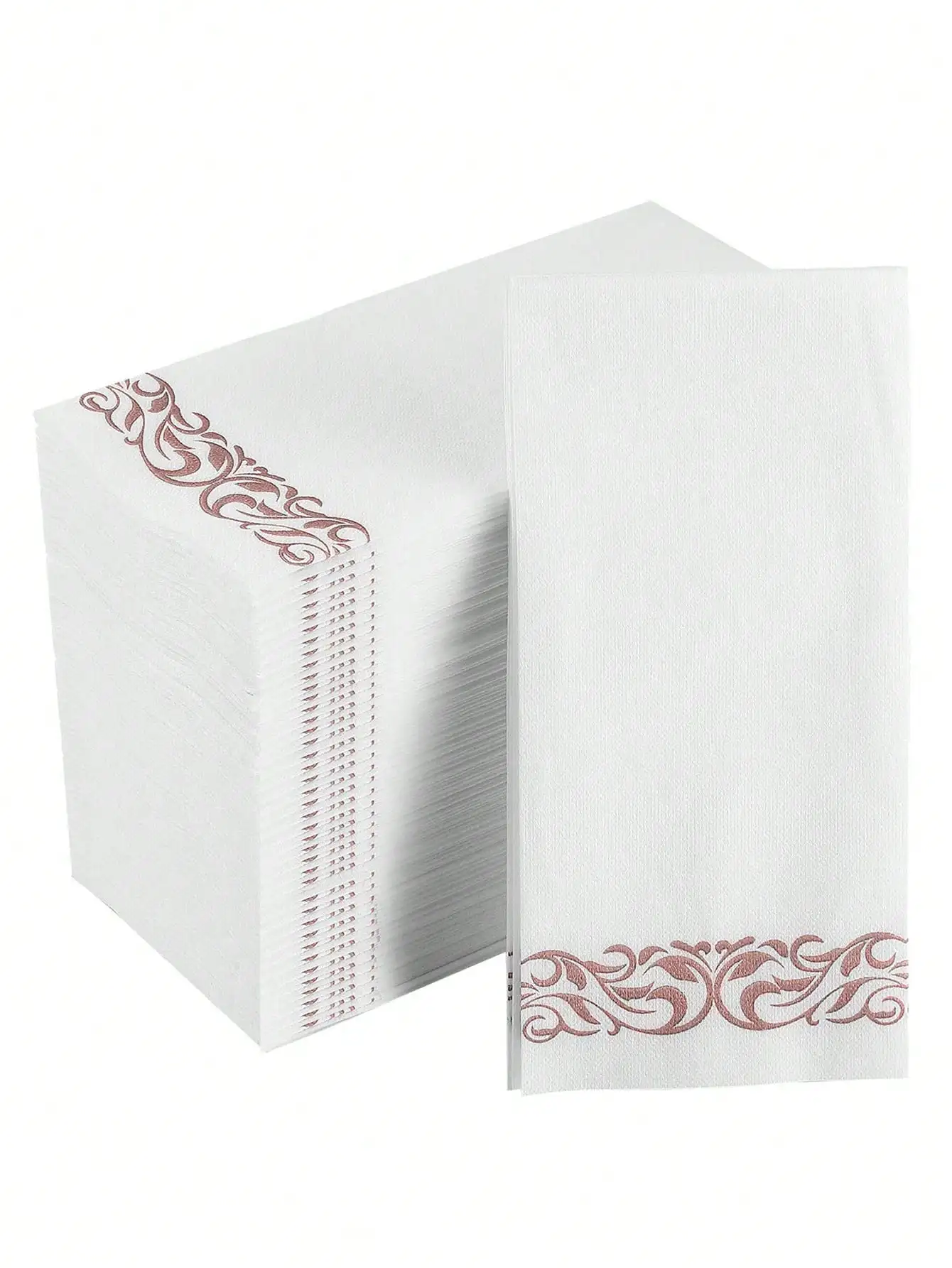 25pcs - Rose gold European style disposable napkins for Western cuisine