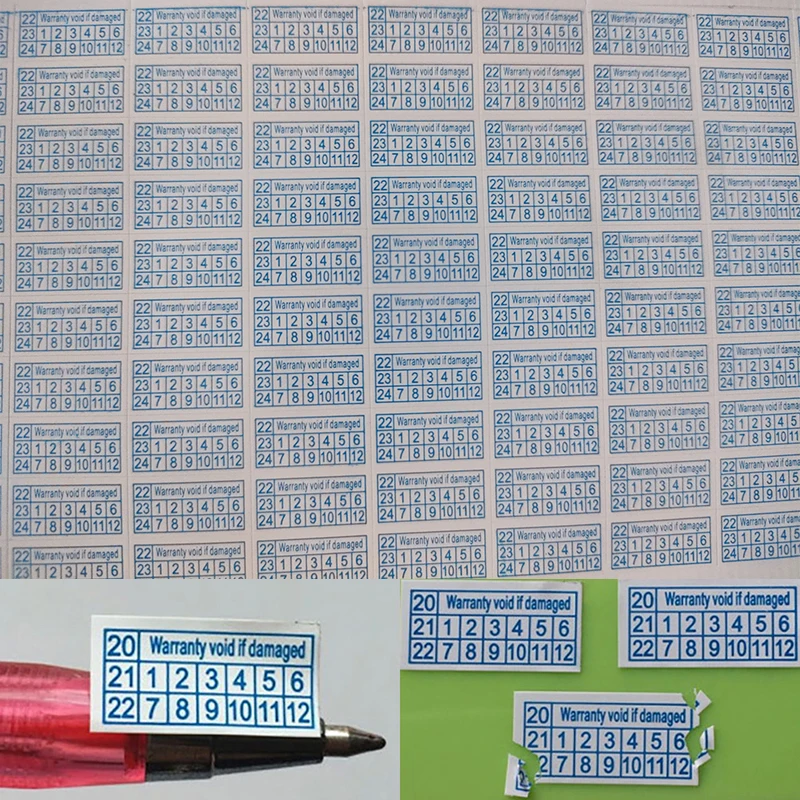 2 sheeet/200pcs Warranty Damaged Protection Security Label Sticker Seal Fragile 2020-2022