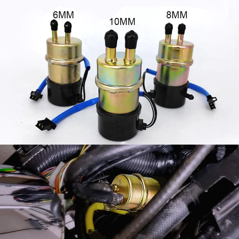 Bomba de combustível para motocicleta, 12v, poço de óleo do motor, para honda cbr600 f3 f4 vt600 750 vfr750 cbr900 rr yamaha fzf600r kawasaki ZX6-R