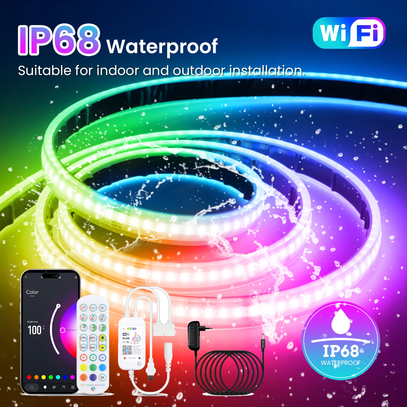 IP68 Waterproof Rgb…