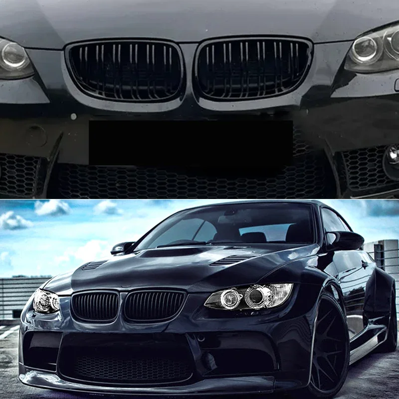 Car Front Bumper Kidney Grille Gloss Black Racing Grill For BMW E92 E93 M3 Coupe Convertible 316i 320d 320i 323i 325d 325i 330i