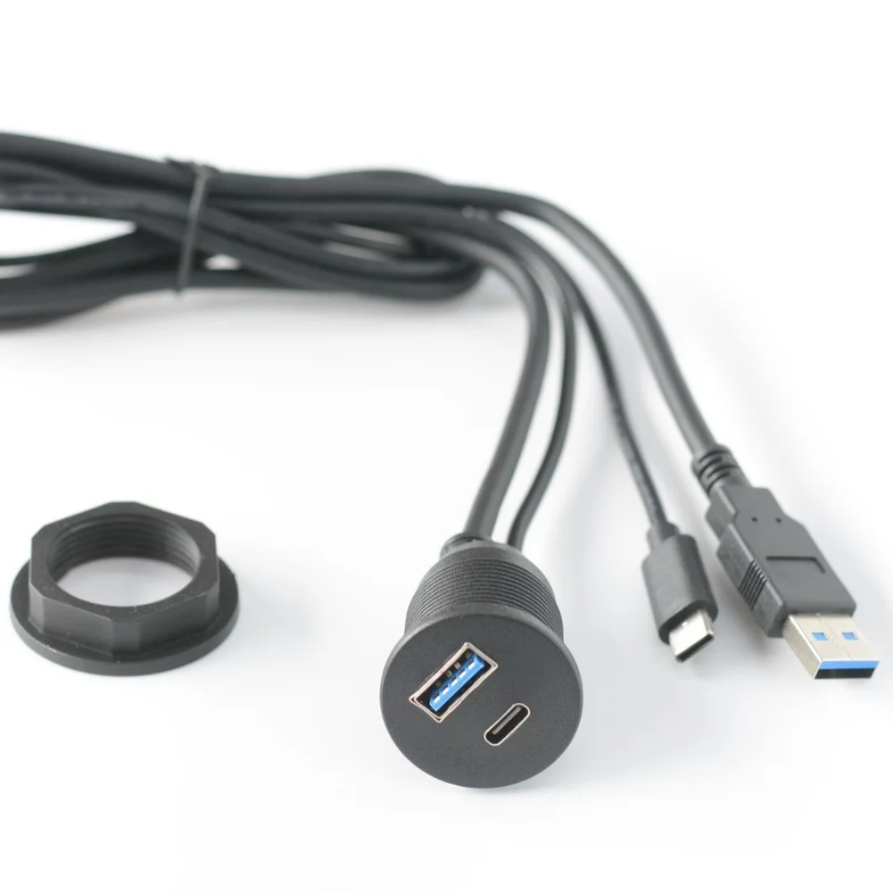 For Car Dashboard Mounted 3.0 and Socket Extension Cord for Audio Device Charging and Data Transfer For Car Dashboard