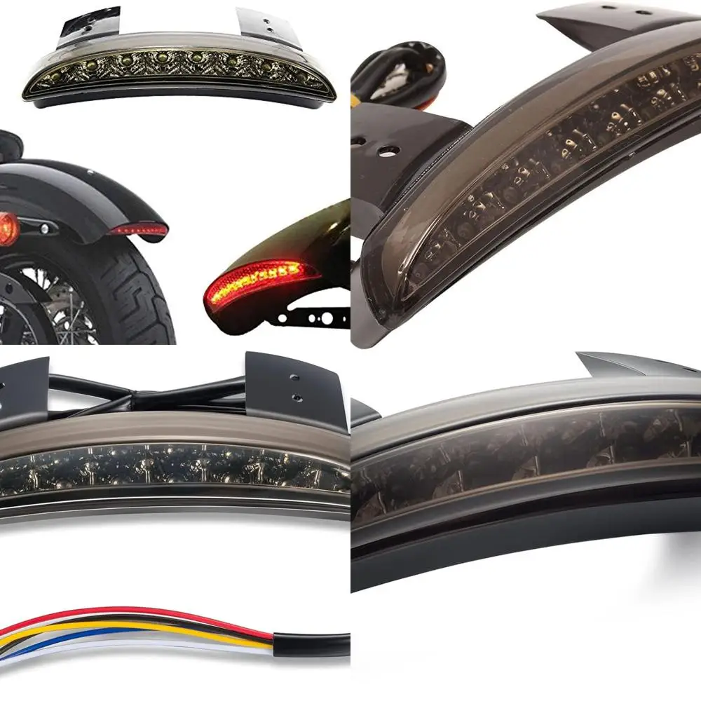 

ANKIA мотоциклетный измененный край заднего крыла, светодиодный тормозной номерной знак, задний фонарь, стоп-сигнал, указатель поворота для Harley Spor