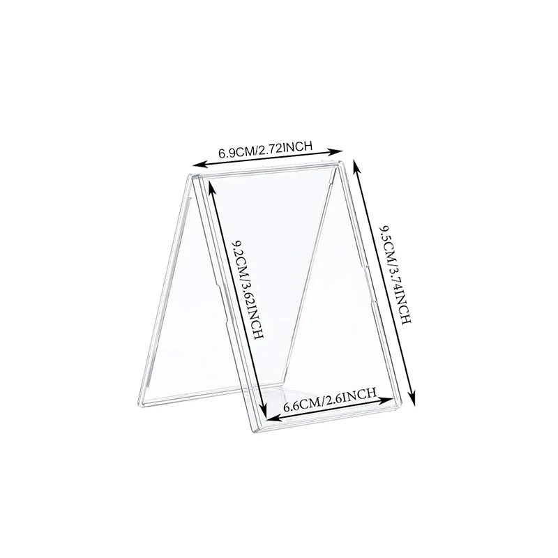 4~12pcs Card Display Holder Protection Cover Cards Storage Supplies Acrylic Transparent MIni Photo Frame Home Decoration TMZ
