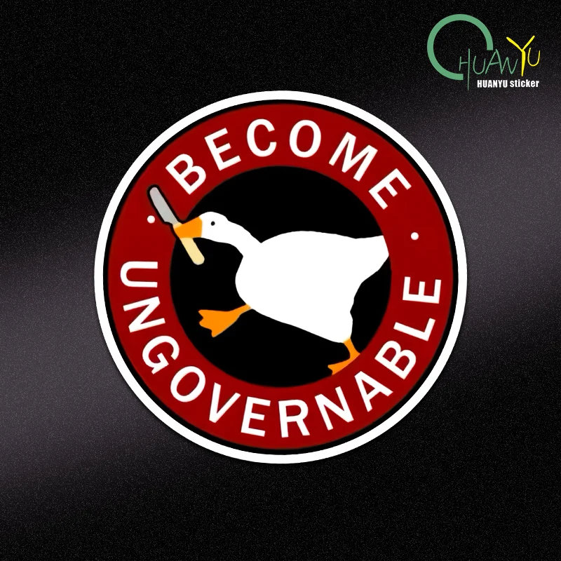 Become Ungovernable Goose  10PCS Stickers for Anime Stickers Wall Print Living Room Bumper Decorations Cute Background Kid