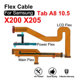 Bilashmart Samsung Galaxy Tab A8 10.5 X200 SM X205 LCD Display Connect Main Motherboard Power Volume Buttons Flex Cable Repair Part