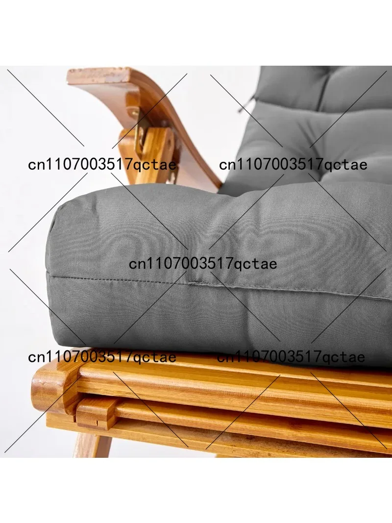 Waterproof Sunproof Chair Cushion with Integrated Backrest Pad, Foldable Seat Mat for Garden Patio Rocking Chair