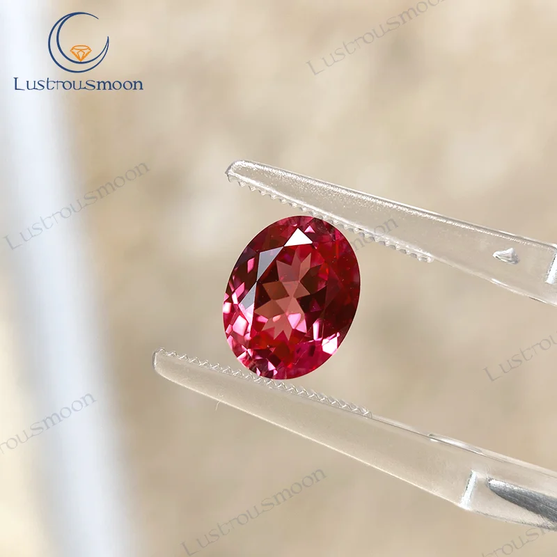 

Color Sunset Red Lab Grown Sapphire Loose Stone Synthetic Gems Oval Cut Top AGL Certificate Charms Beads for Jewelry Making DIY