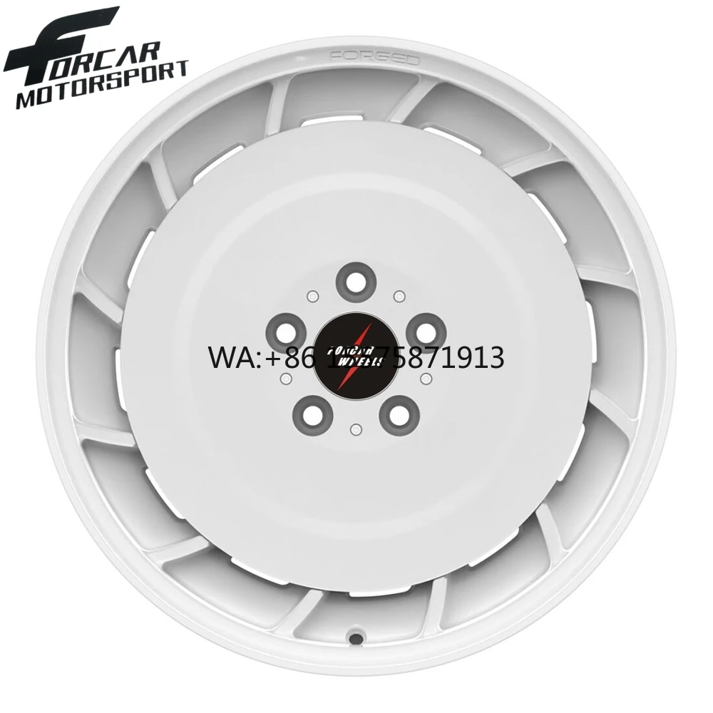 

New One-Piece Design White Color Made in China Big Capacity Passenger Car Motorsport Aluminum T6061 Wheels Rims