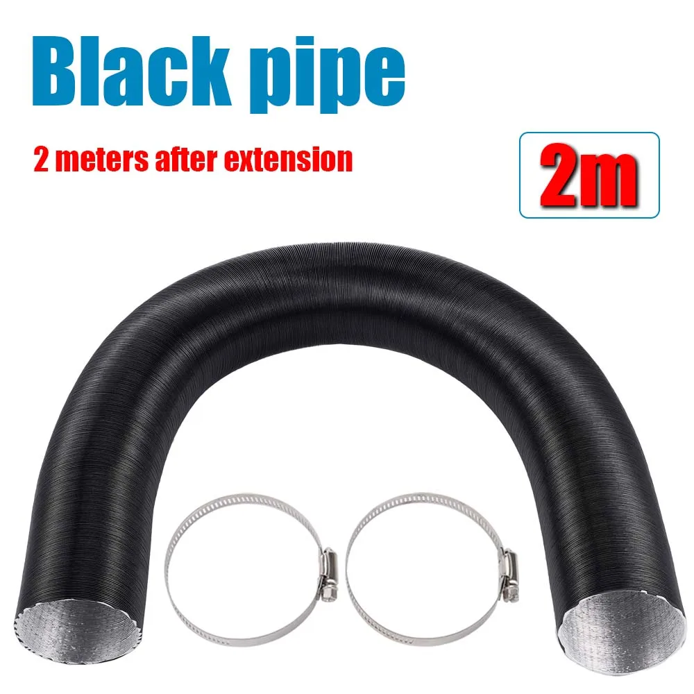 Riscaldatore ad aria diesel 75mm Diametro 1M/2M/M Lunghezza Tubo condotto Tubo Uscita tubo di scarico Connettore per Webasto Eberspaecher