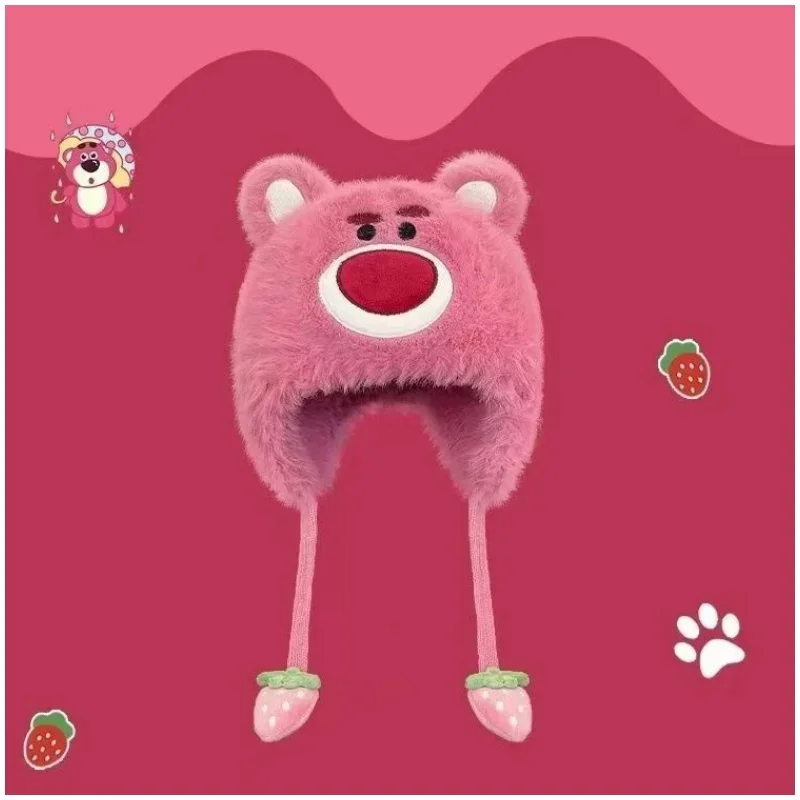 

Miniso Disney Cute Lotso Mickey Autumn and Winter Warm Hat Cartoon Animation Children's Ear Protection Trendy Hat Christmas Gift