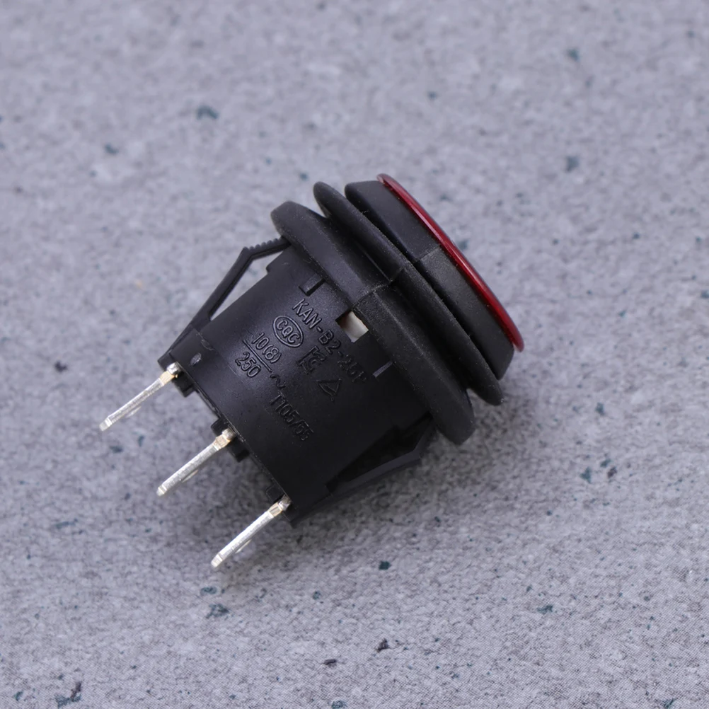 

2pcs SPDT Rocker Boat Toggle Single Pole Double Throw Waterproof 3 Pin On 20mm Red Light Easy Install