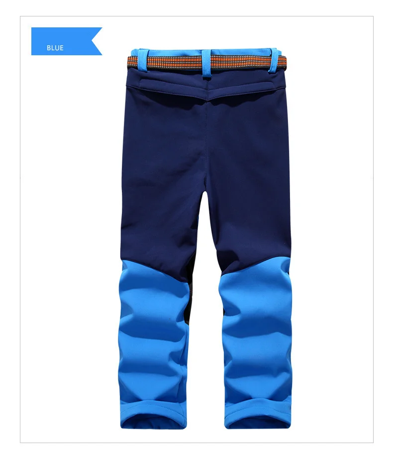 Wasserdichte Outdoor-Hosen für Kinder, warme Hosen, sportliche, winddichte Kletter-Leggings, Patchwork-Softshell-Outfits, Kinderbekleidung – Detail 13