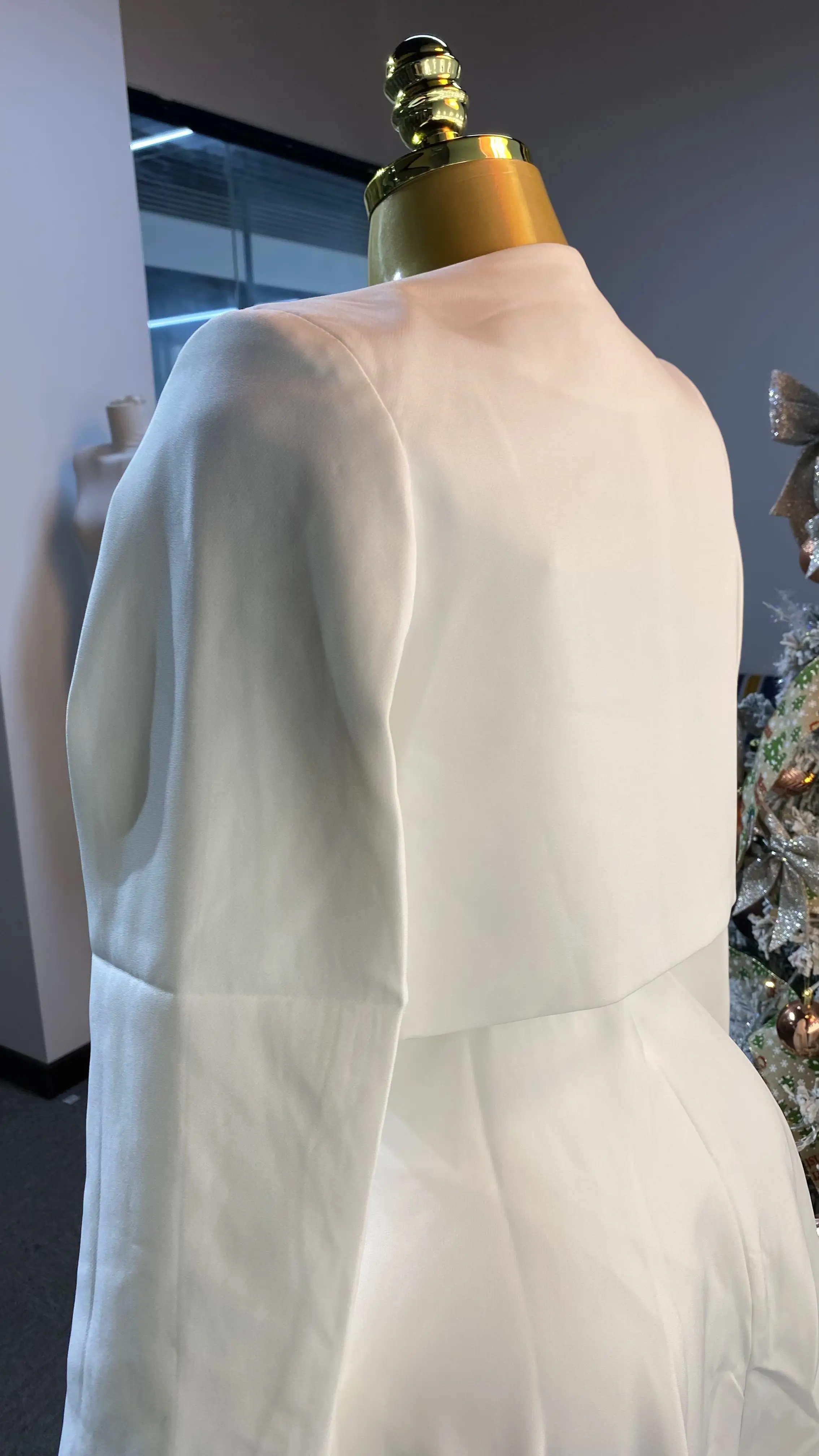 فستان كاجوال وأنيق عالي الجودة مكون من قطعتين، سروال على شكل حرف A مطوي باللون الوردي، فستان طويل للحفلات للنساء.-GZXX212 #3