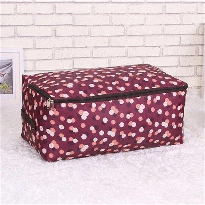 Oxford Cloth Clothes Quilt Storage Bag With Zipper Large-capacity Bedding Sundries Organizer Bag Home Dust-proof Storage Bag