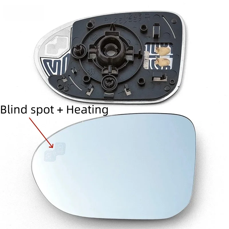 

For Mazda MX5 MX-5 2009-2018 Blind spot heating side-view mirror Cafoucs Rearview Mirror Glass Lens With Heated Function