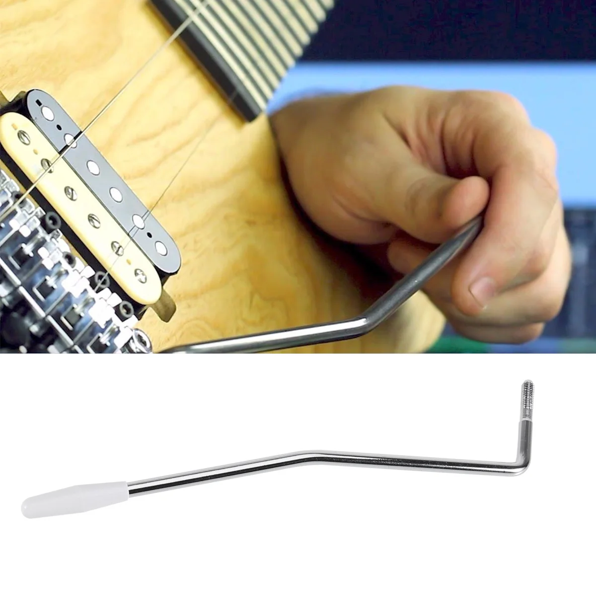 

Single Tremolo Arm Whammy Bar 5.0 Mm Thread Diameter Chrome Plated Hard Metal Electric Guitar Parts Tremolo Bridge System Whammy