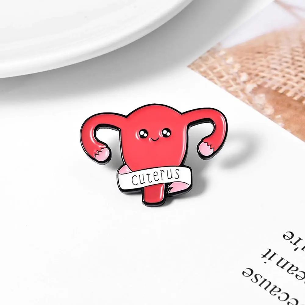 

Travel Commemorative Collar Brooch Jewelry Accessories Feminism Icons Uterus Womb Brooches Badge Enamel Pin Lapel Brooch