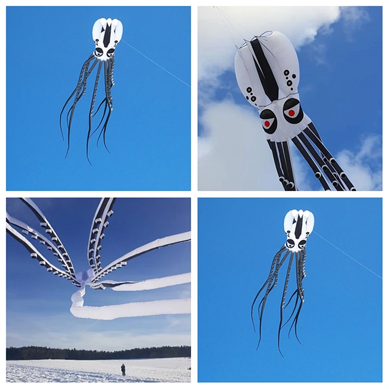 

free shipping 20m large octopus kite show soft kite flying nylon kites for adults professional kites windsurf inflatable kiteasy