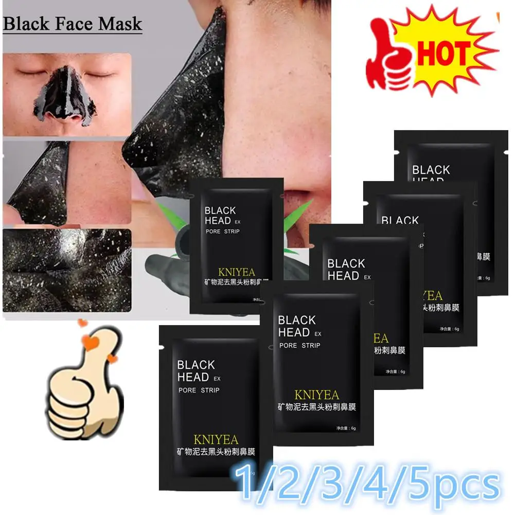 1-5x Nose Blackhead Remover Mineral Mud Mask Deep Pore Remover Cleaner Pore Peel Purifying Cleaning Strips Mask  6g