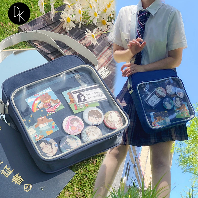 Harajuku JK Ita Tasche Crossbody Mädchen Japanischen Klar Schulter Tasche für Jugendliche Frauen Anime Kleine Blaue Uniform Tasche Buch Tasche