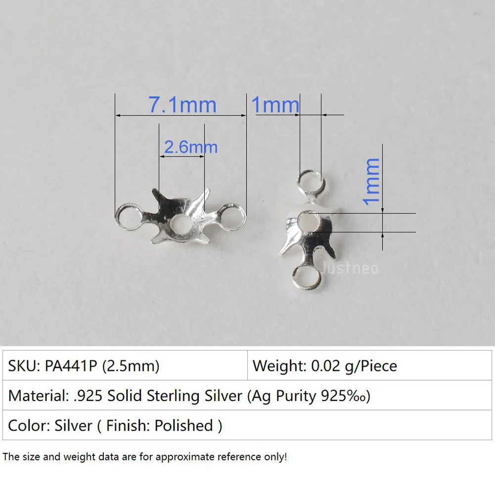 925 Sterling Silver CZ Link Connector Component blanks Settings With Double Loops for Jewelry Making Findings - Image 3