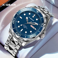 XGear Men's Automatic Waterproof Luminous Stainless Steel Calendar Mechanical Watch Men's Watch Watch for men