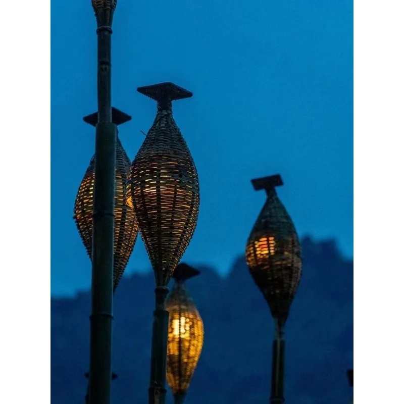 

Bamboo weaving bamboo art lamp outdoor Japanese bamboo weaving lamp outdoor