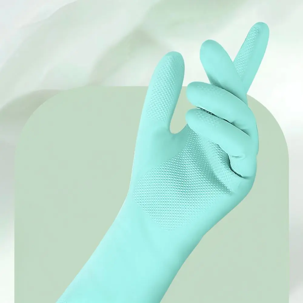 Durable Nitrile Kitchen Gloves Waterproof Thickened Cleaning Tool For Dishwashing Laundry Household Rubber Protective Mitts Gear