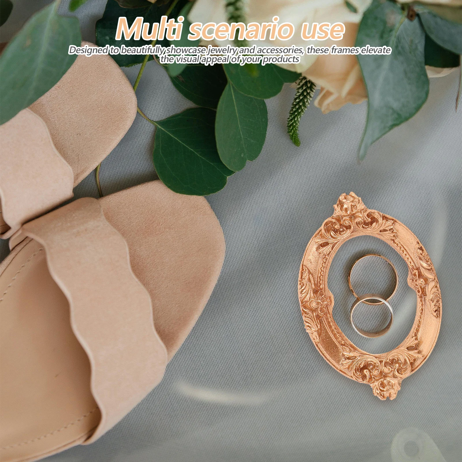 

4Pcs Mini Vintage Resin Picture Frames European Style Retro Jewelry Display Photography Home Decoration Vintage Frames Set