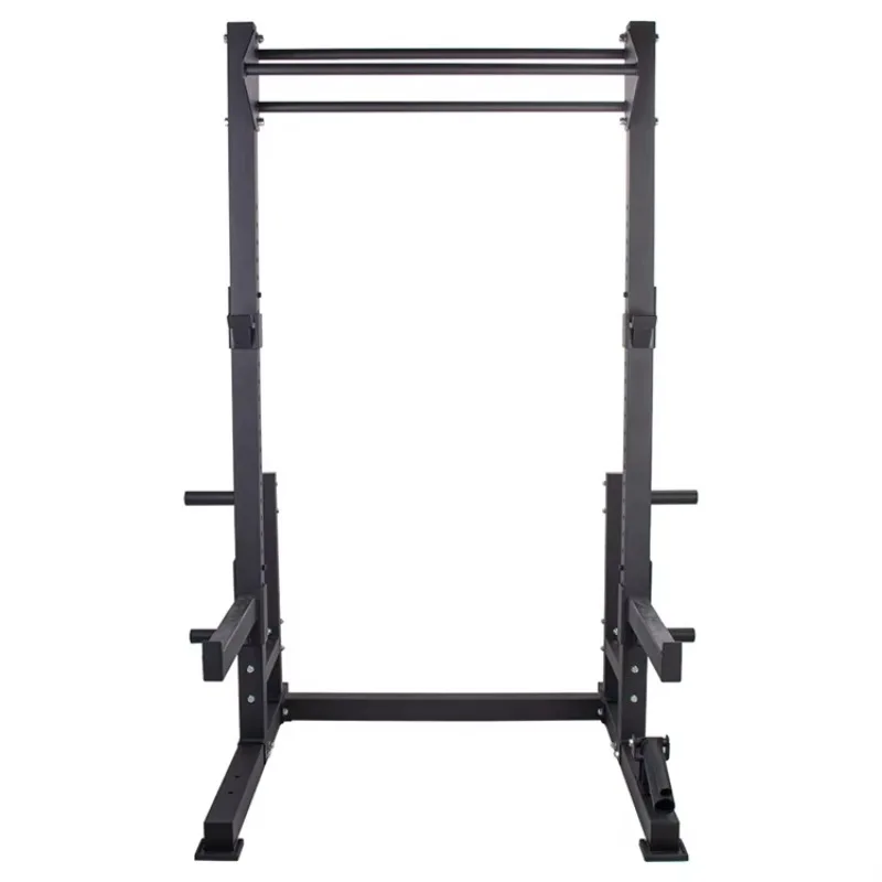 Standing Half Squat Rack Metal Construction Pull‑up Bar Bumper Plate Storage Holder