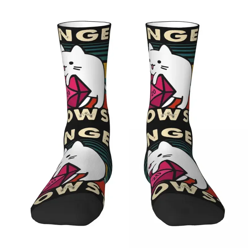 DnD Game Fabric Dungeon Meowster Men Women Happy Socks Cycling Novelty Spring Summer Autumn Winter Stockings Gift