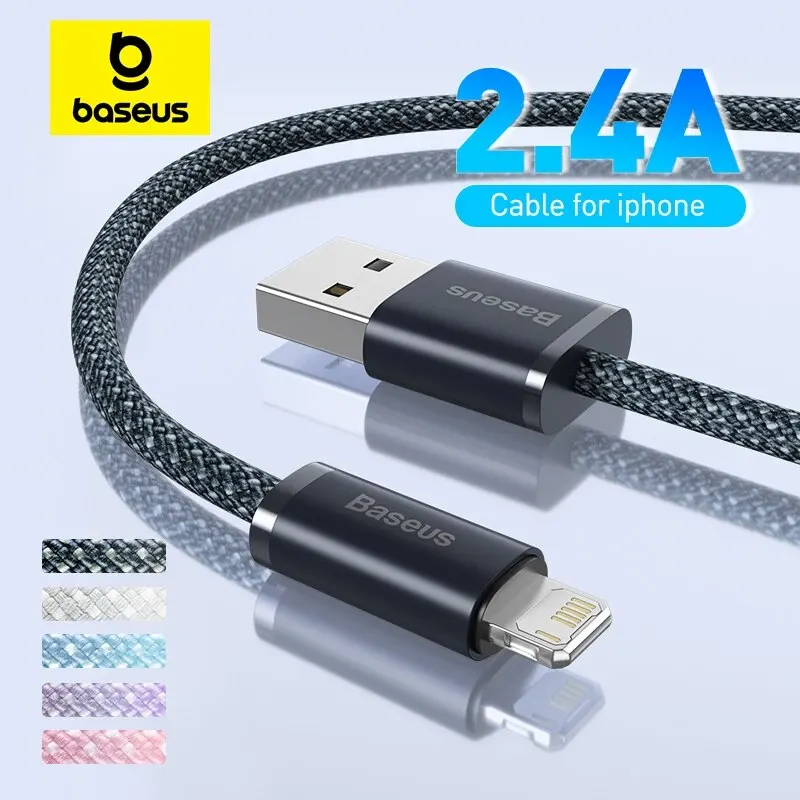 Baseus USB Cable For iPhone 13 12 11 Pro Max XR XS 8 7 6s 5 Plus Fast Charging Wire For iPhone Charger Charging Cable Cord