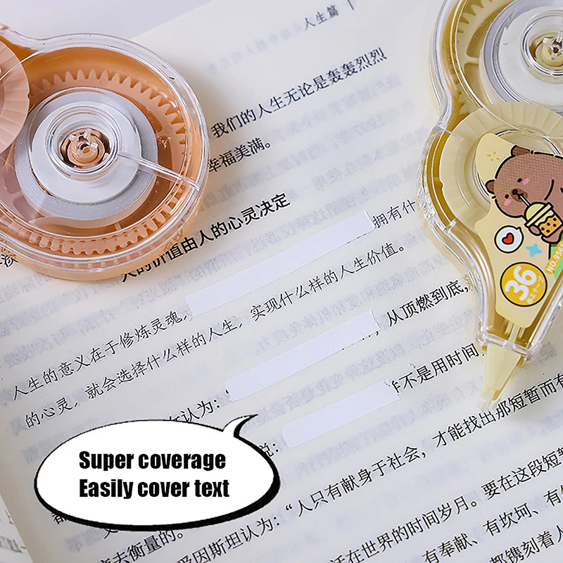 Cute Capybara Cartoon White Out Correction Tape Decoration Stickers Stationery Gift Student Stationery Office Supplies