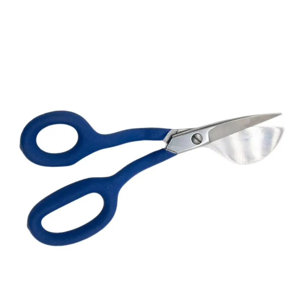 Mini Applique Craft Scissors with Duckbill Edge for Embroidery Sewing Projects Blue Steel Soft Grip Handle Precision Cutting