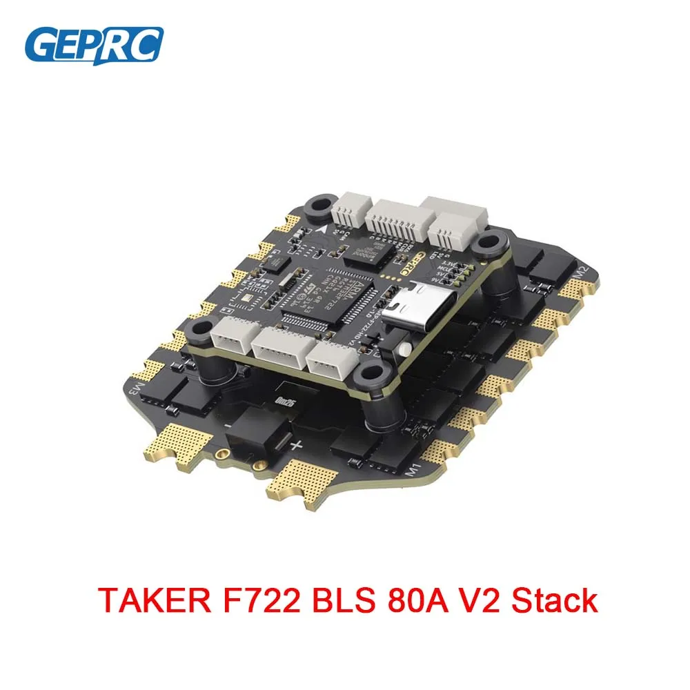 

GEPRC TAKER F722 BLS 80A V2 STACK 80A 4IN1 ESC 16MB Black Box Data Analyze Record Flight Data Plug XT60 Play Racing FPV Drone