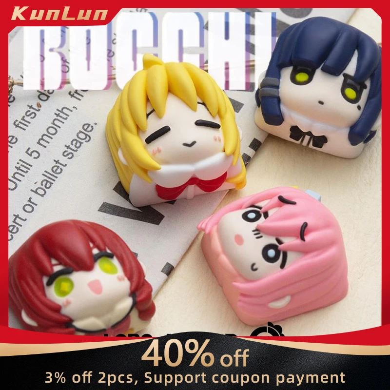 

BOCCHI THE ROCK! Japanese Anime Peripherals Plastic Key Cap Collectible Keyboard Decoration Creative Gifts for Boyfriend Toy