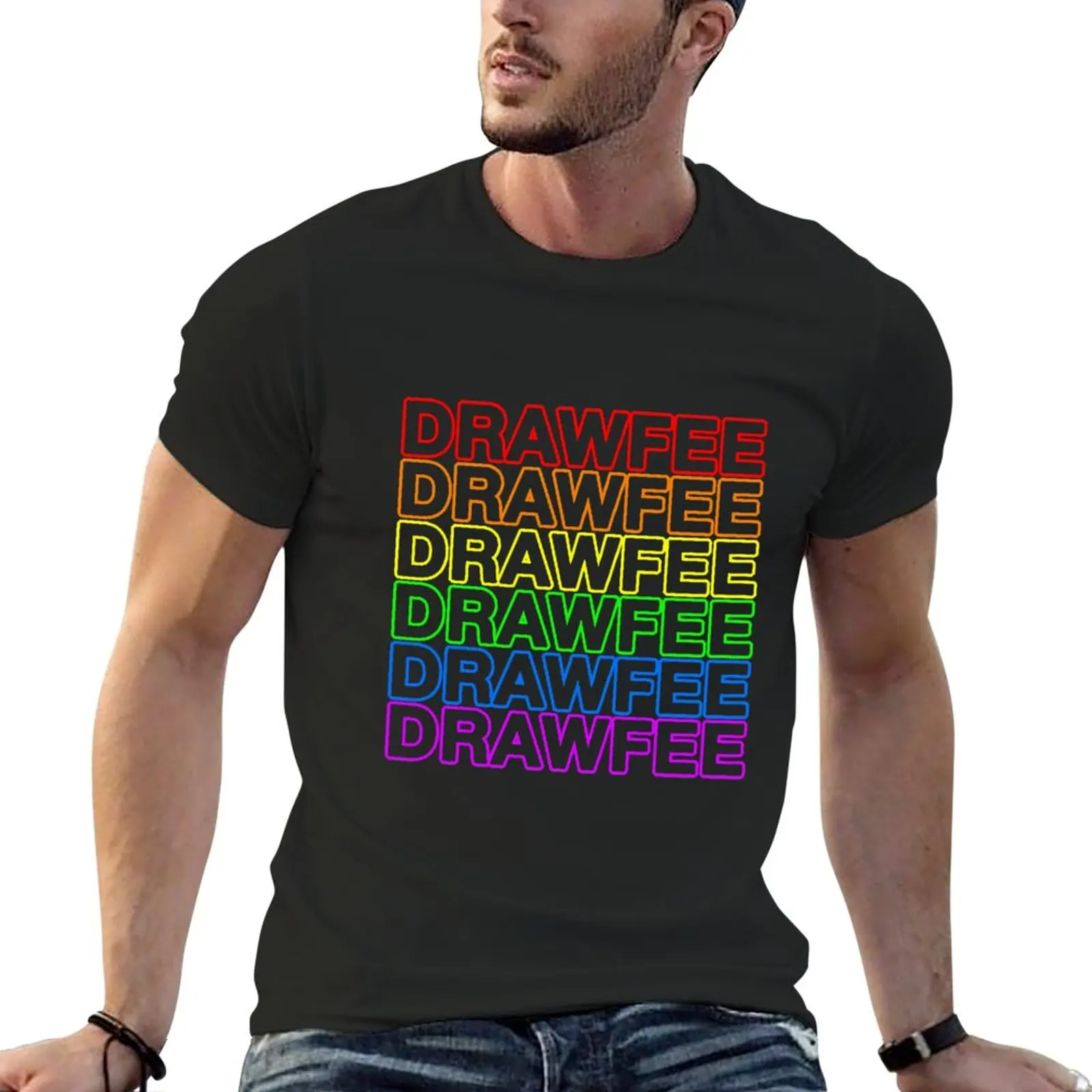 Drawfee Supports Pride T-Shirt Oversized t-shirt Tee shirt plus size tops sweat shirts, men