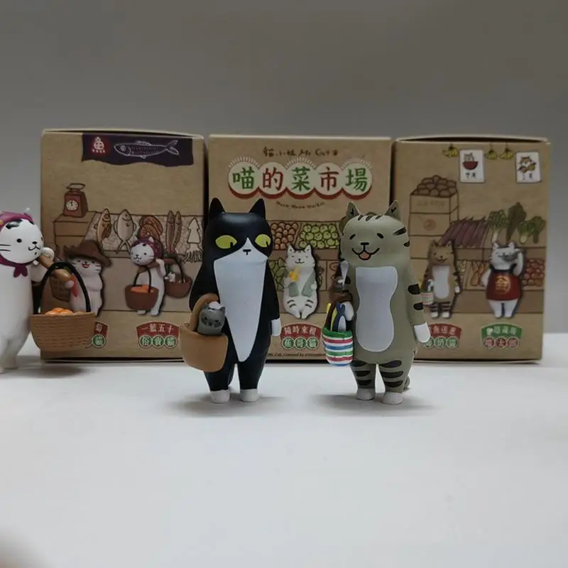 Action Figure Model Cartoon Cat Collection Toy Kit Fashionable Design Action Figure Decorations For Shelf Desk Cabinet Bedside