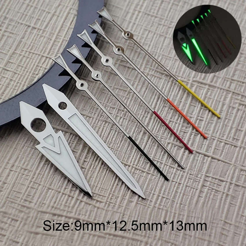 Watch accessories NH35 NH36 Hands 9*12.5*13mm C3 strong green luminous Hands suitable for NH35/NH36/4R/7S movements
