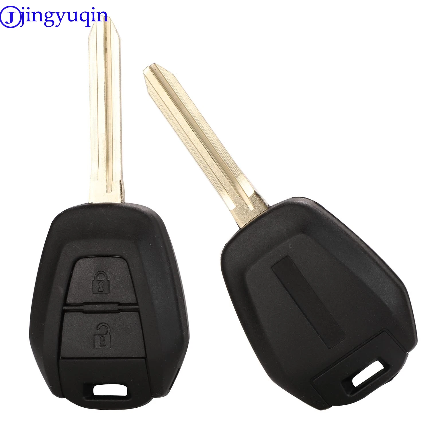 Jingyuqin 10ps Sostituzione 2 Bottoni Custodia Chiave Auto Shell Fob Per Isuzu D-max Accensione Copertura