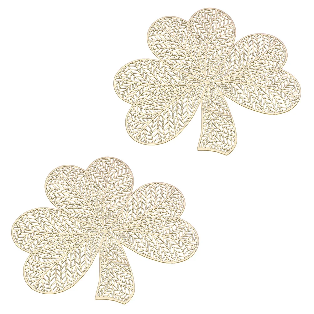 

2Pcs Placemats PVC Heat Insulation Anti Scald Table Decor Festival Party Buffet Home Dining Elegant Design