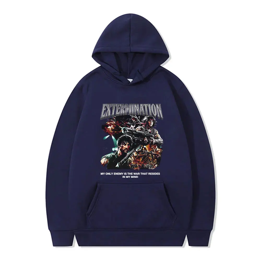Flipout Extermination My Only Enemy Is The War That Resides in My Mind Hoodie Men Women Clothing Vintage Oversized Sweatshirt